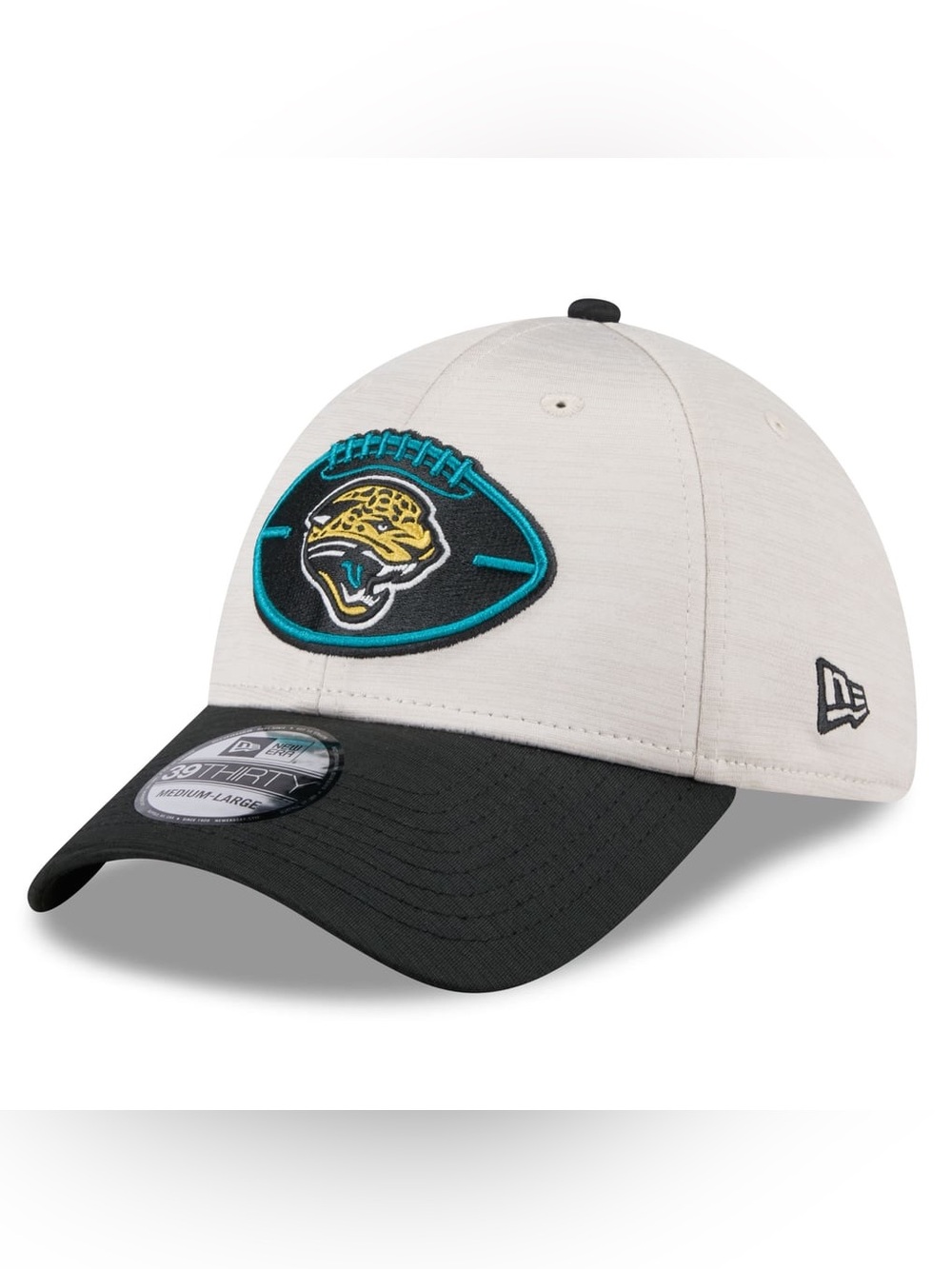 New Era Jacksonville Jaguars 2024 Sideline Historic 39THIRTY Flex Hat Stone/Blac